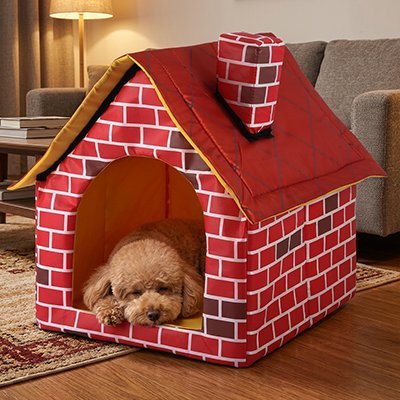 Niche pour chien intérieur - Maison pour chien - Maison Brique | Cocon Mignon - Vivre avec son chien