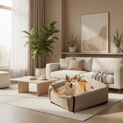 Niche pour chien intérieur - Niche interieure chien - Nidéo | 2 - en - 1 Modulable - Vivre avec son chien