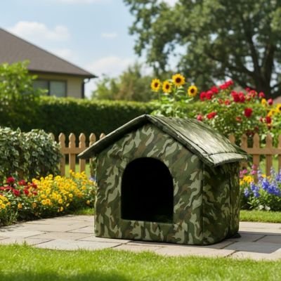 Niche pour chien extérieur - Niche pour Chien Exterieur - Sentinelle | Camouflage - Vivre avec son chien