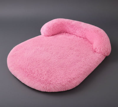 coussin pour chien dehoussable refuge rose fond gris 