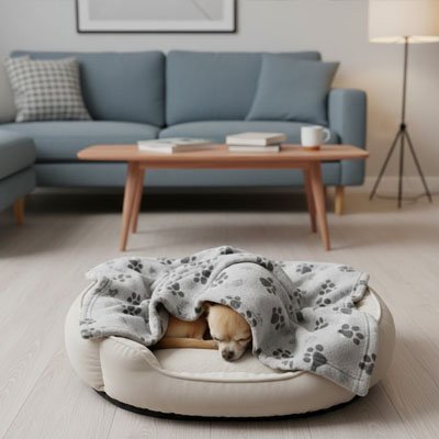 Couverture pour chien - Couverture chien - Bonheur | Douce & Résistante - Vivre avec son chien