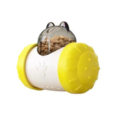 distributeur de croquettes pour chien - brainchase jaune