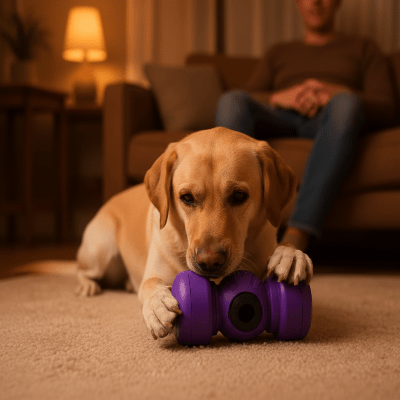 Jouet pour chien - Distributeur de croquettes pour chien – RouliCroq™ - Vivre avec son chien