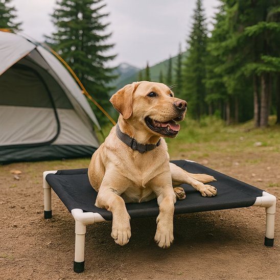 Lit pour chien extérieur - Lit de camp Chien - PetComfort | Courant D’air - Vivre avec son chien