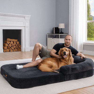 lit chien - Lit pliable pour chien - Altaro | 2 - en - 1 transformable - Vivre avec son chien