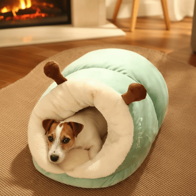 lit chien - Lit pour chien - Cocon Pantoufle | Enveloppant - Vivre avec son chien