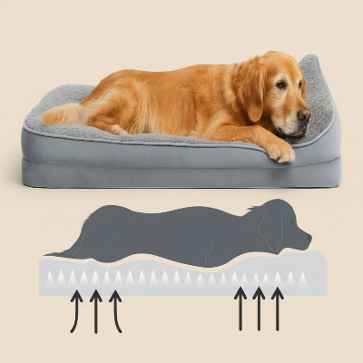 lit pour chien sonora golden retriever coucher 