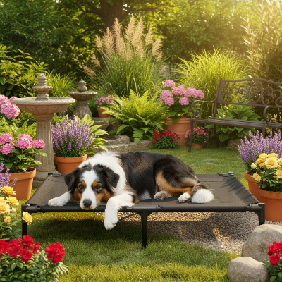 lit chien - Lit pour chien surélevé - Noir Élévation | Édition Loft - Vivre avec son chien