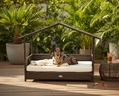lit chien - lit surélevé pour chien - Sirocco | Refuge Élégant - Vivre avec son chien