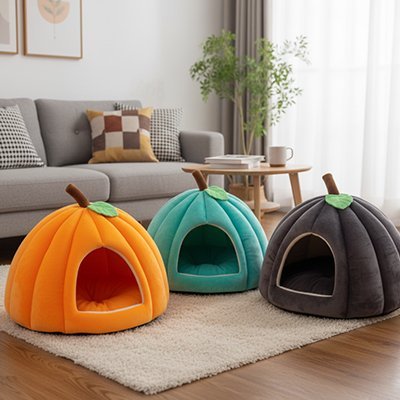 Niche pour chien intérieur - Niche Chien - cocon Citrouille - Vivre avec son chien