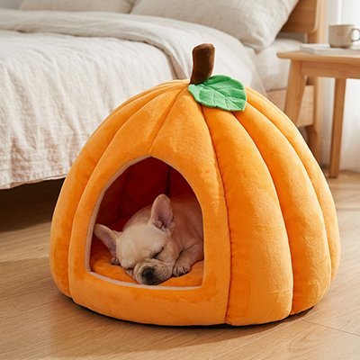 Niche pour chien intérieur - Niche Chien - cocon Citrouille - Vivre avec son chien
