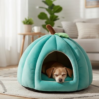 Niche pour chien intérieur - Niche Chien - cocon Citrouille - Vivre avec son chien