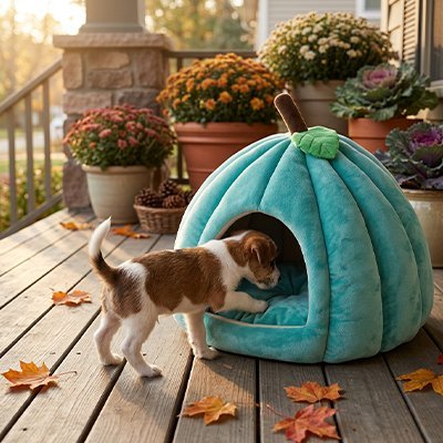 Niche pour chien intérieur - Niche Chien - cocon Citrouille - Vivre avec son chien