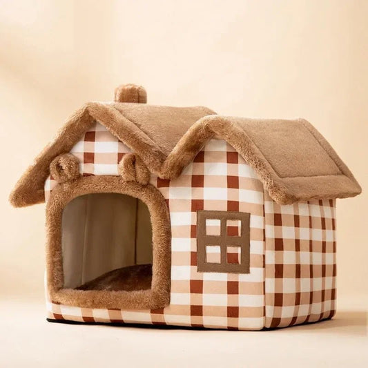 Niche Chien - ComfortableDogHouse™ - Marron Toiture Double - Univers Canin