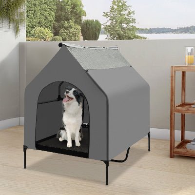 Niche pour chien extérieur - Niche pour chien - AbriVent | Surélevée Imperméable - Vivre avec son chien
