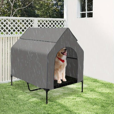 Niche pour chien extérieur - Niche pour chien - AbriVent | Surélevée Imperméable - Vivre avec son chien