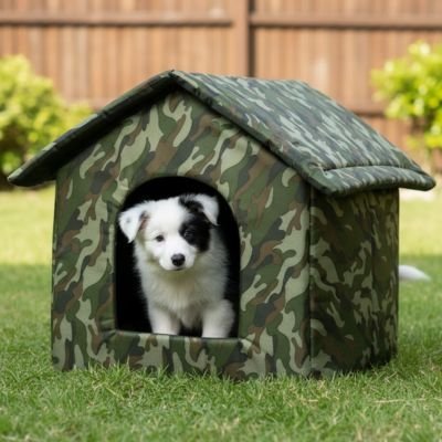 Niche pour chien extérieur - Niche pour Chien Exterieur - Sentinelle | Camouflage - Vivre avec son chien