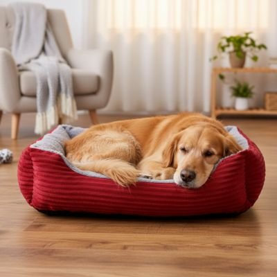 Panier pour chien - Panier Chien - Velours Confort | Moelleux - Vivre avec son chien