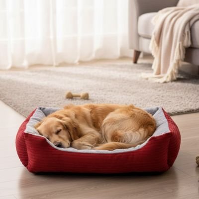 Panier pour chien - Panier Chien - Velours Confort | Moelleux - Vivre avec son chien
