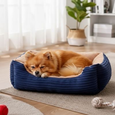 Panier pour chien - Panier Chien - Velours Confort | Moelleux - Vivre avec son chien