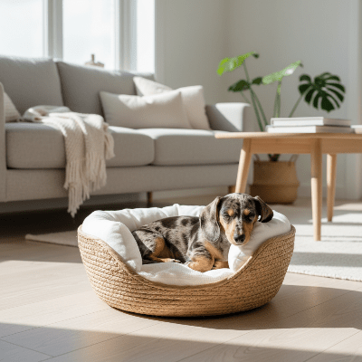 Panier pour chien - Panier en osier pour chien - Bréhan | Naturel & durable - Vivre avec son chien