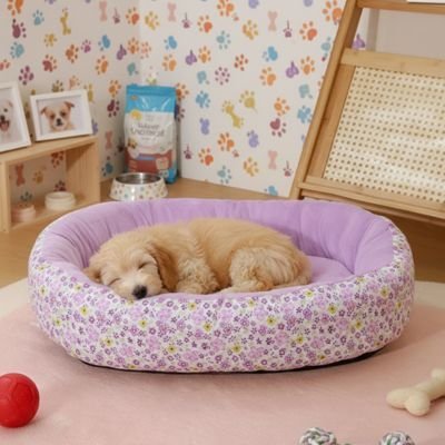 Panier pour chien - Panier pour Chien - Coussin Rosalie | Floral Douillet - Vivre avec son chien