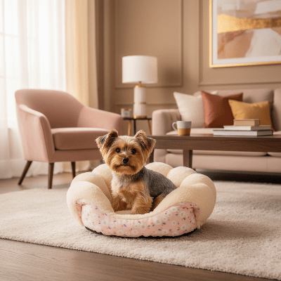 Panier pour chien - Panier pour chien - Élégance Douillet | Coquillage - Vivre avec son chien