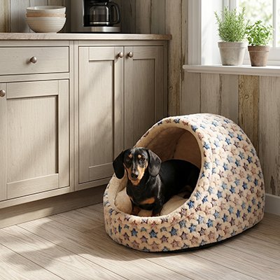 Panier pour chien - Panier pour Chien - Étoile Douce | Cocon Grotte - Vivre avec son chien