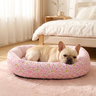 Panier pour chien - Panier pour Chien - Fleur Douce | Confort léger - Vivre avec son chien