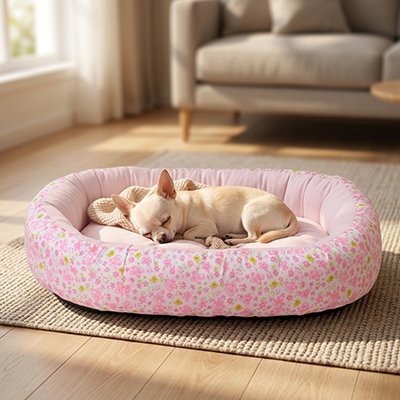 Panier pour chien - Panier pour Chien - Fleur Douce | Confort léger - Vivre avec son chien