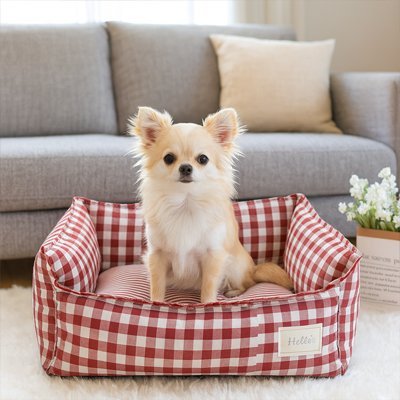 Panier pour chien - paniers pour chiens desing - Confort Douillet | Écossais - Vivre avec son chien