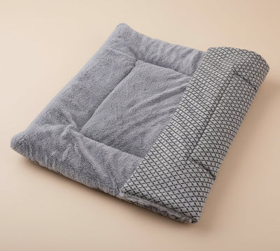 tapis pour chien refuge moelleux gris fond beige doux